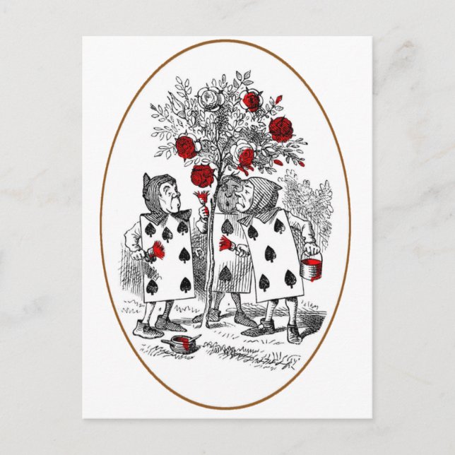 Zeichnen der Rose rot Postkarte (Vorderseite)