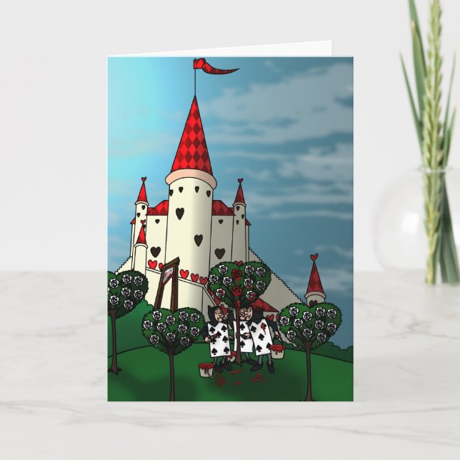 Zeichnen der roten Grußkarte der Rose Karte (Vorderseite)