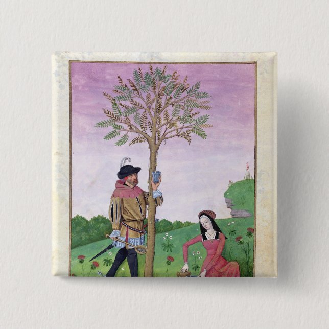 Zeichnen des Safts von einem Baum Button (Vorderseite)