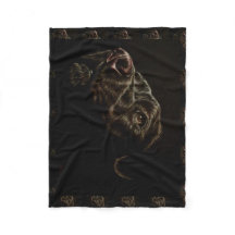 Zeichnen des schwarzen Hundes auf Decke