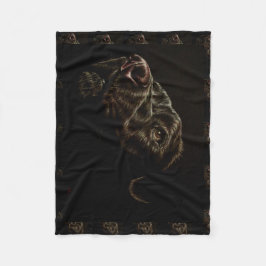 Zeichnen des schwarzen Hundes auf Decke