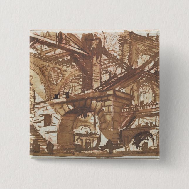 Zeichnen eines eingebildeten Gefängnisses Button (Vorderseite)