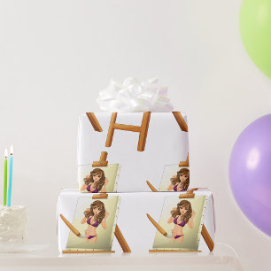 Zeichnen eines Wrapping-Papiers für Frauen Geschenkpapier