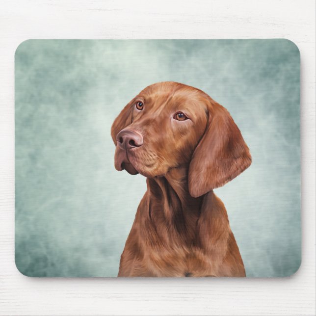 Zeichnen lustigen Vizsla Zeigers Mousepad (Vorne)