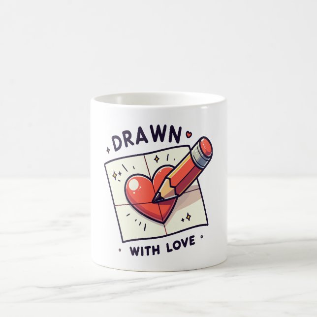 Zeichnen mit Liebe Kaffeetasse (Mittel)