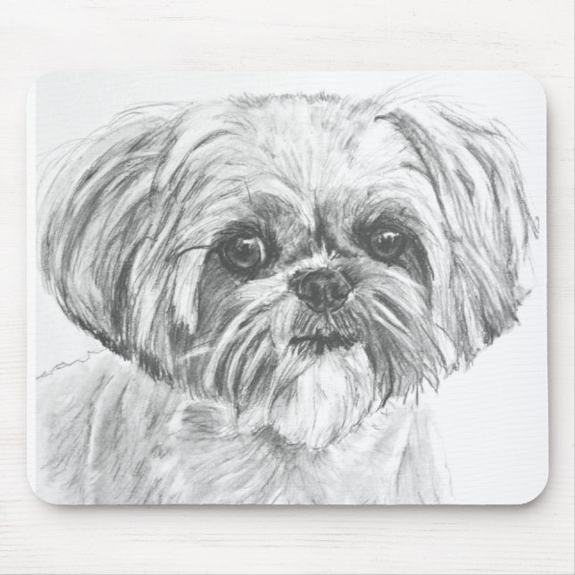 Zeichnen Shih-Tzu Mousepad (Vorne)