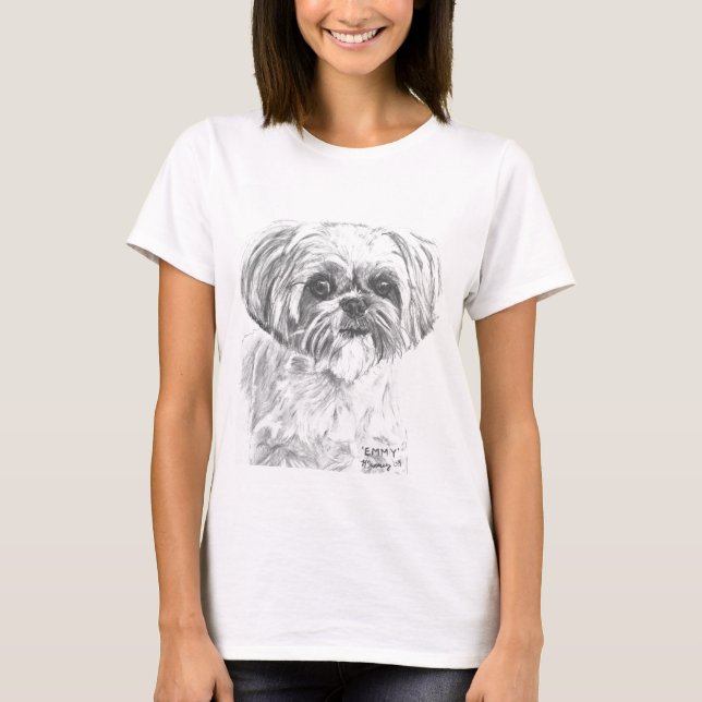 Zeichnen Shih-Tzu T-Shirt (Vorderseite)