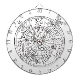 Zeichnen Sie das Bild selbst ein tropisches Muster Dartscheibe