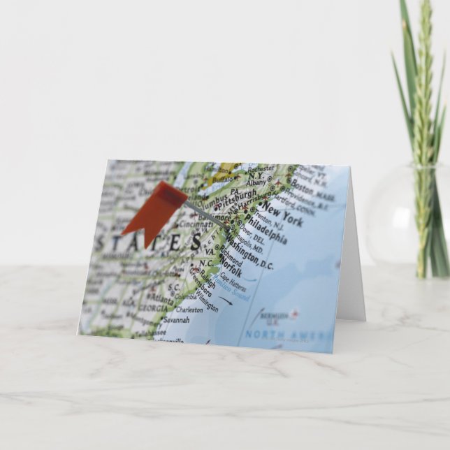 Zeichnen Sie das Button auf, das auf Washington, Karte (Vorderseite)