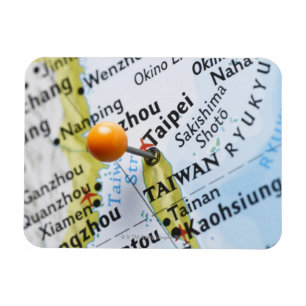 Zeichnen Sie das Button auf, das in Taipeh, Taiwan Magnet