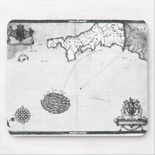 Zeichnen Sie das Zeigen des Weges der Armadaflotte Mousepad