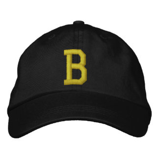 Zeichnen Sie den Anfangsbuchstaben B Ball Cap aus Bestickte Kappe
