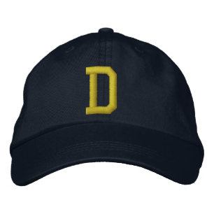 Zeichnen Sie den Anfangsbuchstaben D Ball Cap aus Bestickte Baseballkappe