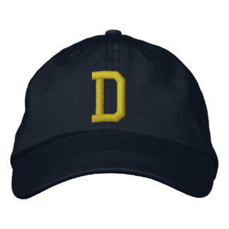 Zeichnen Sie den Anfangsbuchstaben D Ball Cap aus Bestickte Baseballkappe