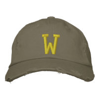 Zeichnen Sie den Anfangsbuchstaben W Ball Cap aus