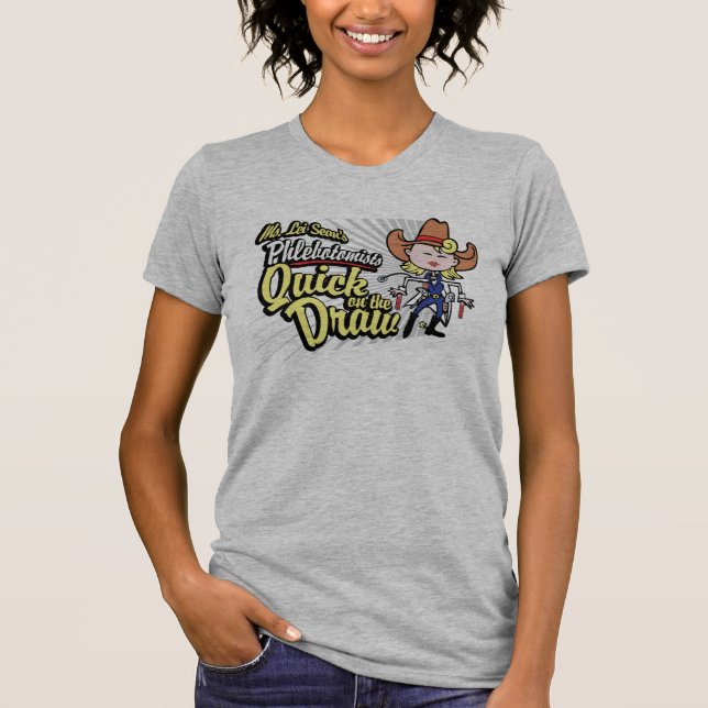 Zeichnen Sie schnell Cowgirl T-Shirt (Vorderseite)