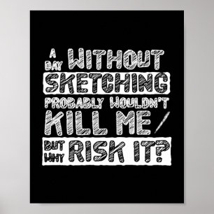 Zeichnen von Bleistift Zeichnend Pen Ink Artists Poster