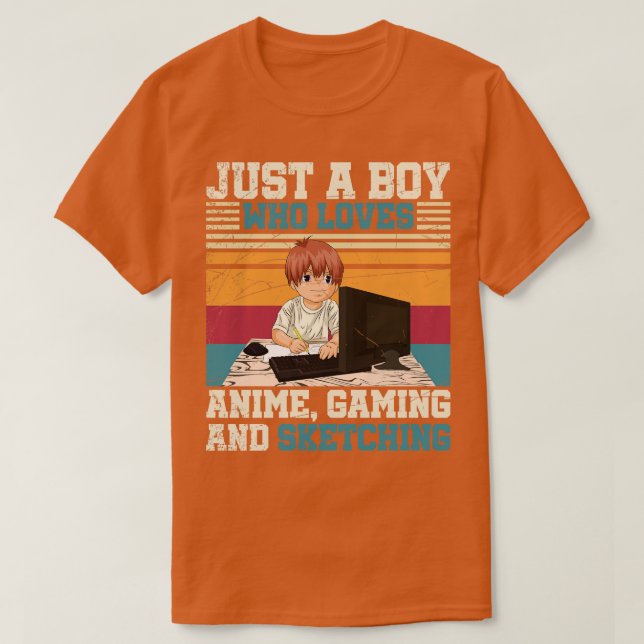 Zeichnen von Gaming Japanimation T-Shirt (Design vorne)
