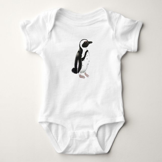 Zeichnend afrikanischer Pinguinstift Baby Strampler (Vorderseite)