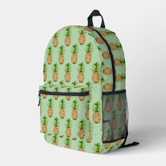 zeichnend Ananas Bedruckter Rucksack (Rückseitige Ecke Rechts)