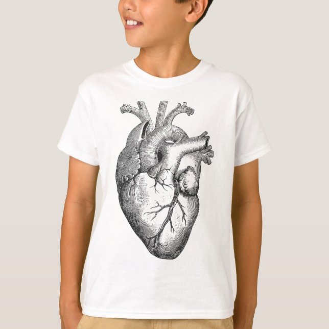 Zeichnend anatomisches menschliches Herz T-Shirt (Vorderseite)