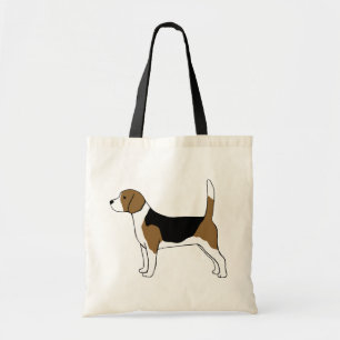 Zeichnend Beagle   Niedlicher Hund Tragetasche