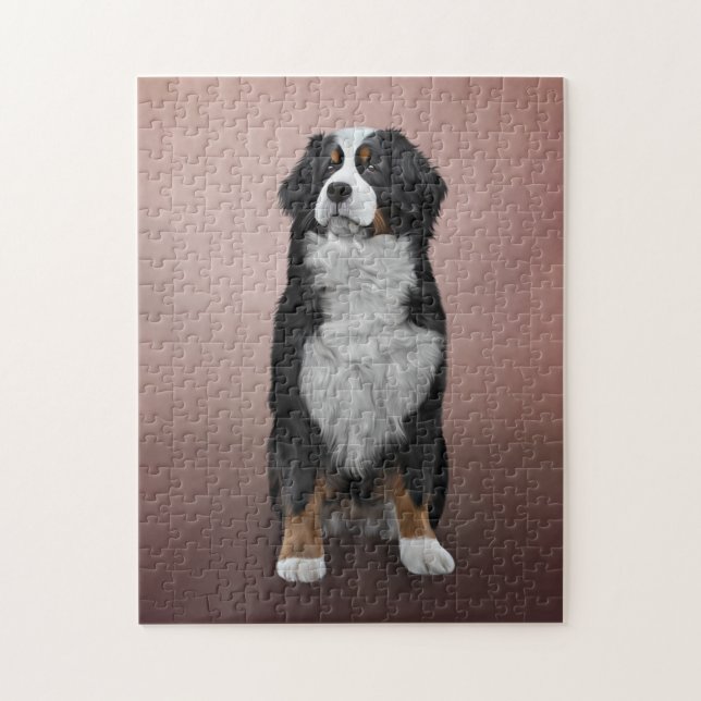 Zeichnend Berner Hund Puzzle (Vertikal)