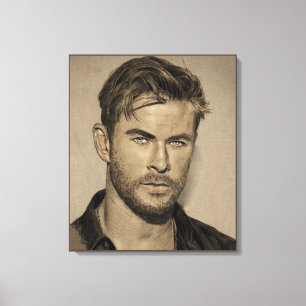 Zeichnend Bleistift-Sketch Leinwanddruck