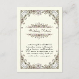 Zeichnend Blume Elfenbeinromantik Begleitkarte