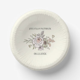 Zeichnend Blume Elfenbeinromantik Pappteller