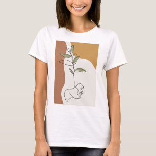 zeichnend Blume, kreative Gesichtsmode T-Shirt