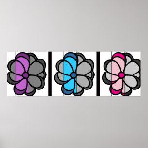 Zeichnend Blume Poster