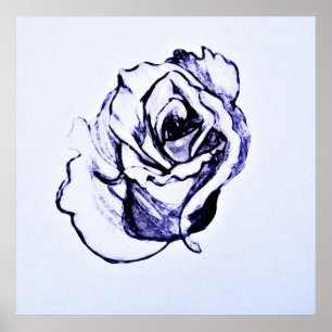 zeichnend Blume Poster