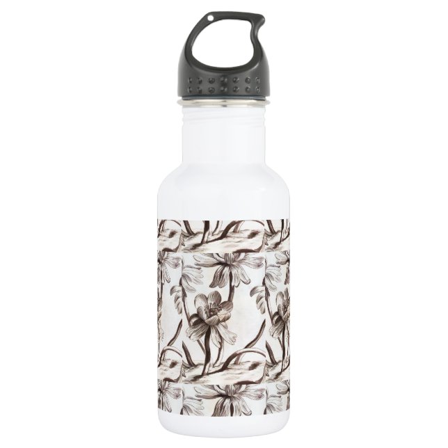 Zeichnend Blume Trinkflasche (Vorderseite)