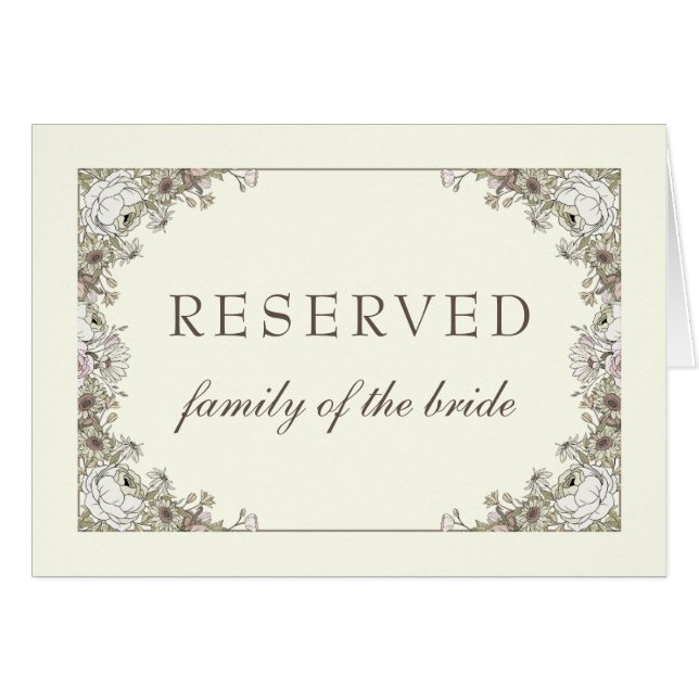 Zeichnend blumengeschmückte Hochzeitsmarke für Elf (Vorderseite (Horizontal))