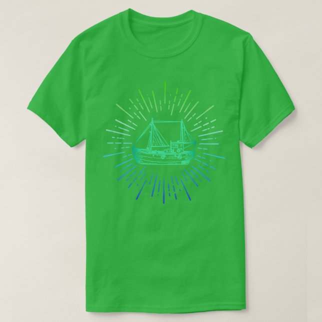 Zeichnend Boot T-Shirt (Design vorne)