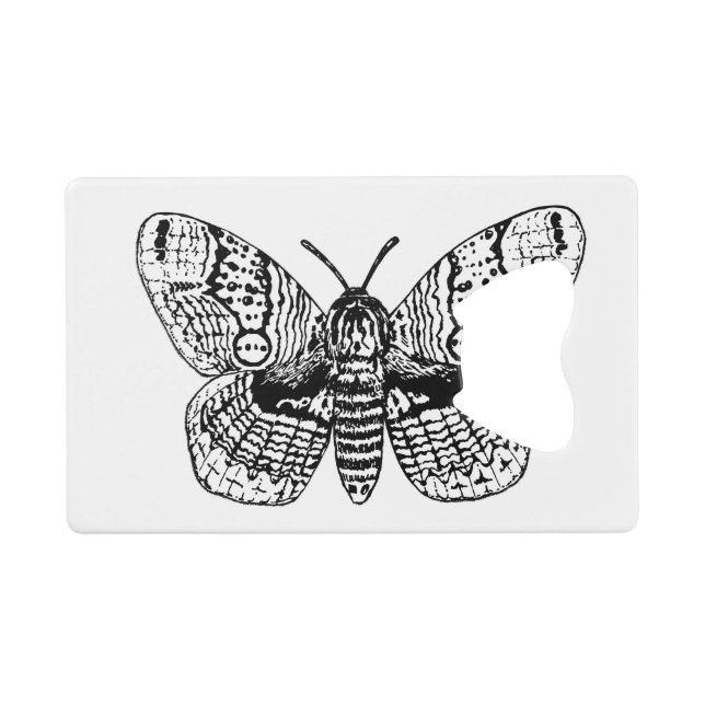 Zeichnend Brahmanmotte Geldbeutel Flaschenöffner (Vorderseite (Horizontal))