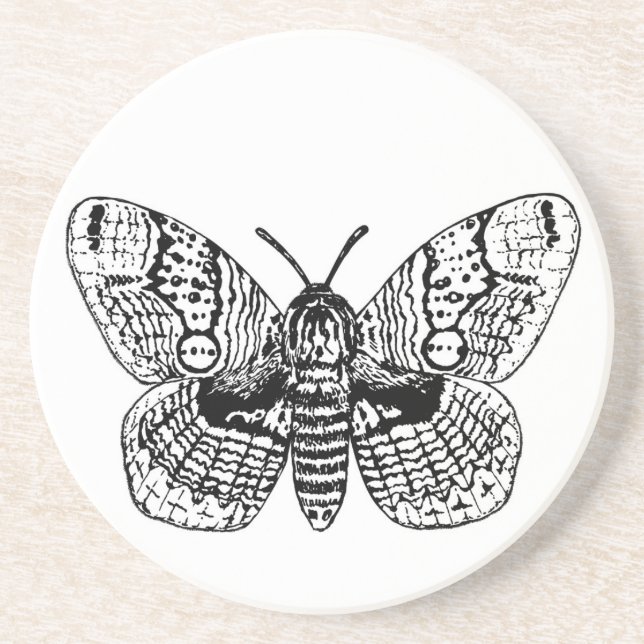 Zeichnend Brahmanmotte Getränkeuntersetzer (Vorne)