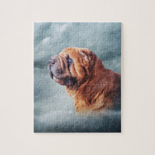 Zeichnend chinesischer Shar-Pei-Hund Puzzle