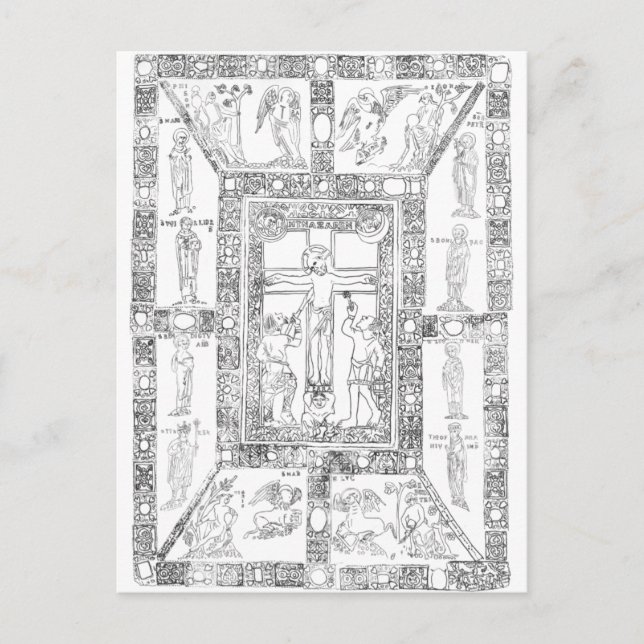 Zeichnend Codex aureus epternacensis Postkarte (Vorderseite)
