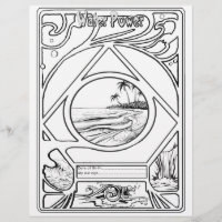 Zeichnend Design-Wasserkarte