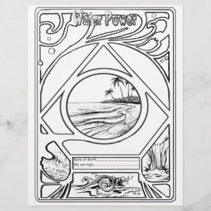 Zeichnend Design-Wasserkarte Briefbogen
