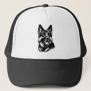 Zeichnend Deutscher Schäferhund Truckerkappe