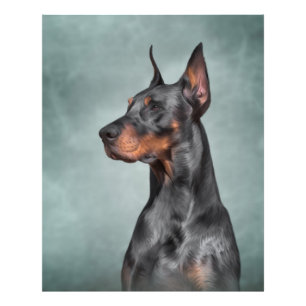 Zeichnend Doberman Fotodruck