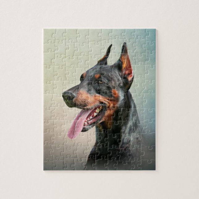 Zeichnend Doberman Puzzle (Vertikal)