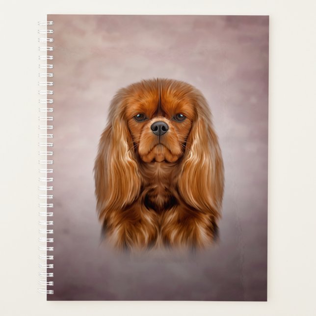 Zeichnend Dog Cavalier King Charles Spaniel Planer (Vorderseite)