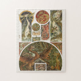 Zeichnend Drache im Jugendstil von Anton Seder Jig Puzzle