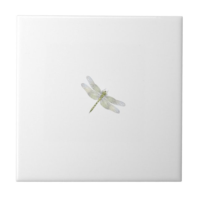 Zeichnend Elegante Dragonfly Fliese (Vorderseite)