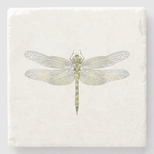 Zeichnend Elegante Dragonfly Steinuntersetzer