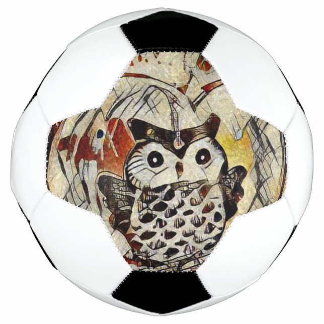 Zeichnend Eule Fußball (Vorderseite)